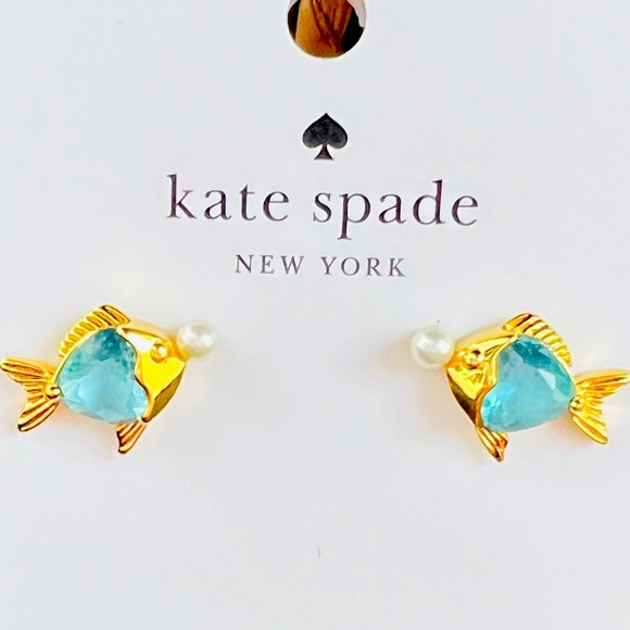 New Kate Spade What A Catch Fish Studs - Picture 8 of 10